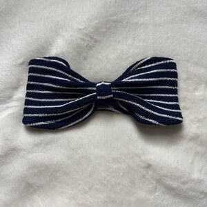 Hunza G Navy and White Striped Bikini Top